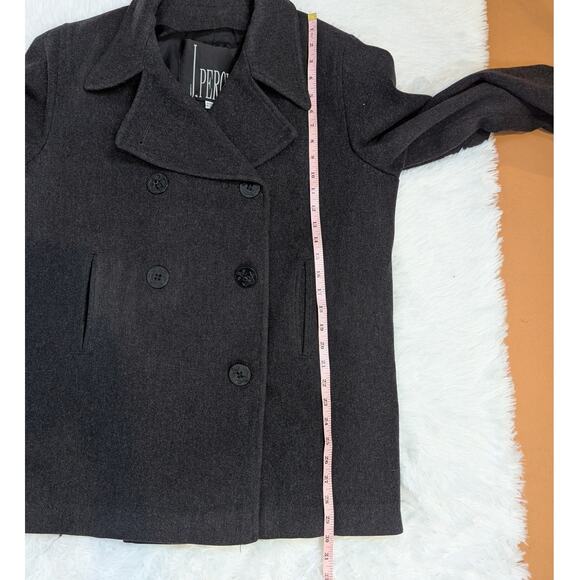 J. Percy Double Breasted Peacoat Gray Size 10 - Picture 10 of 16